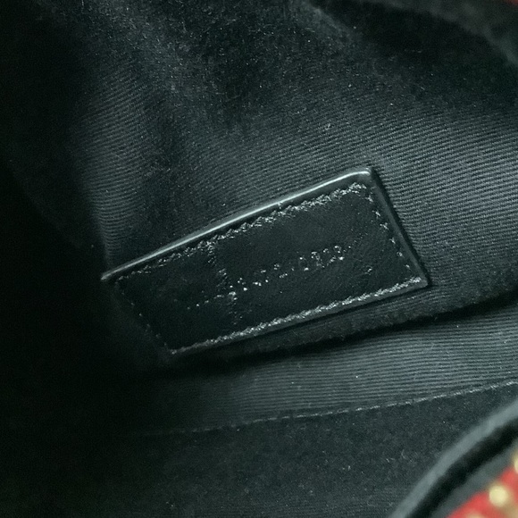 Yves Saint Laurent Red Clutch with Gold Logo - Picture 5 of 10